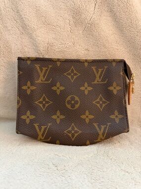 Louis Vuitton Brown and Gold Monogram Pouch